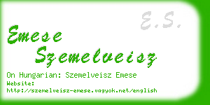 emese szemelveisz business card